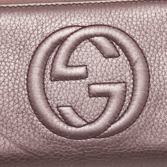 GUCCI Purple Leather Soho Continental Wallet - Picture 5 of 8